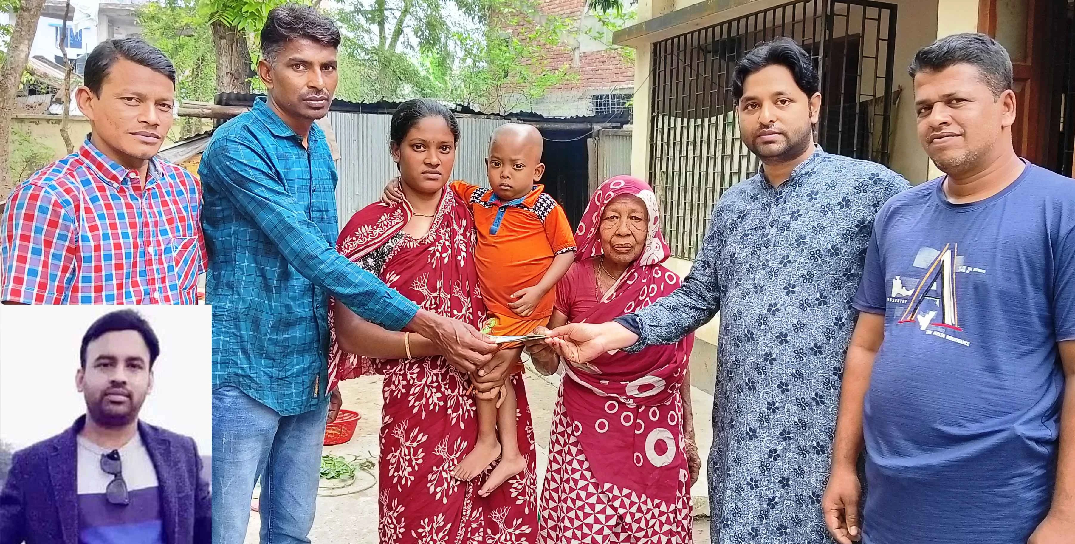 কেশবপুরে থ্যালাসেমিয়ায় আক্রান্ত শিশুর পাশে প্রবাসী আবু সাঈদ