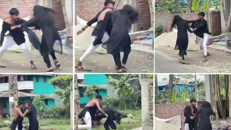 দিনদুপুরে তরুণীকে নির্যাতন, ভিডিও ভাইরাল