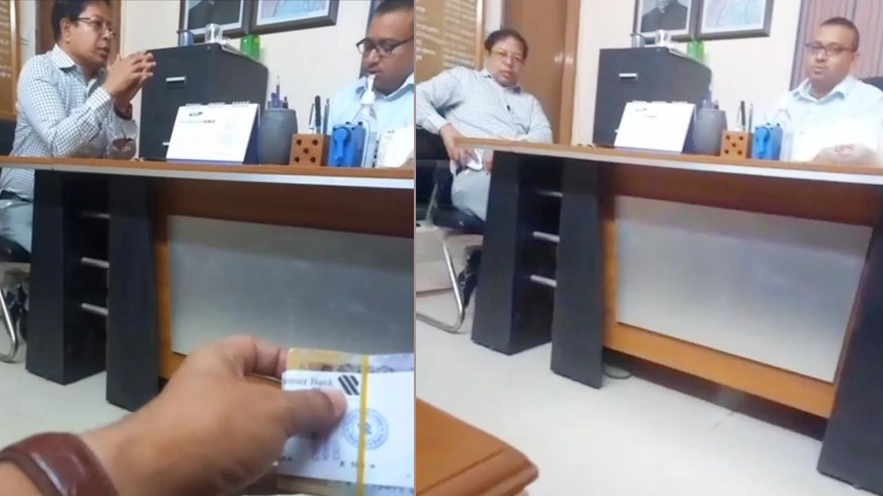 ঠিকাদারের কাছ থেকে ঘুষ নিয়ে ভাইরাল দুই প্রকৌশলী