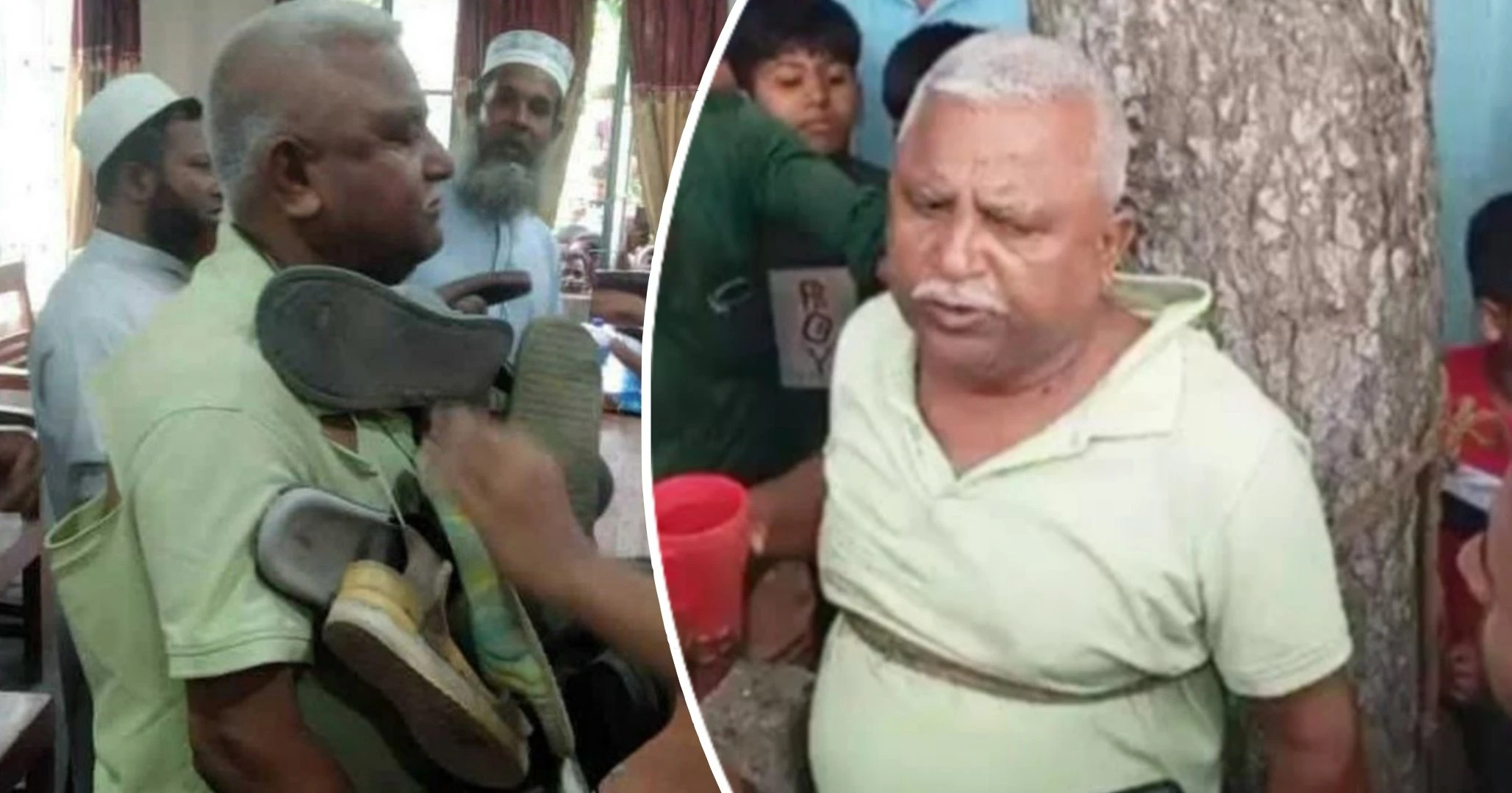 মহানবীকে কটূক্তি: অবসরপ্রাপ্ত স্বাস্থ্য কর্মকর্তাকে গণপিটুনির পর জুতার মালা জনতার